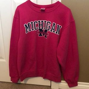 Pink Michigan Crewneck